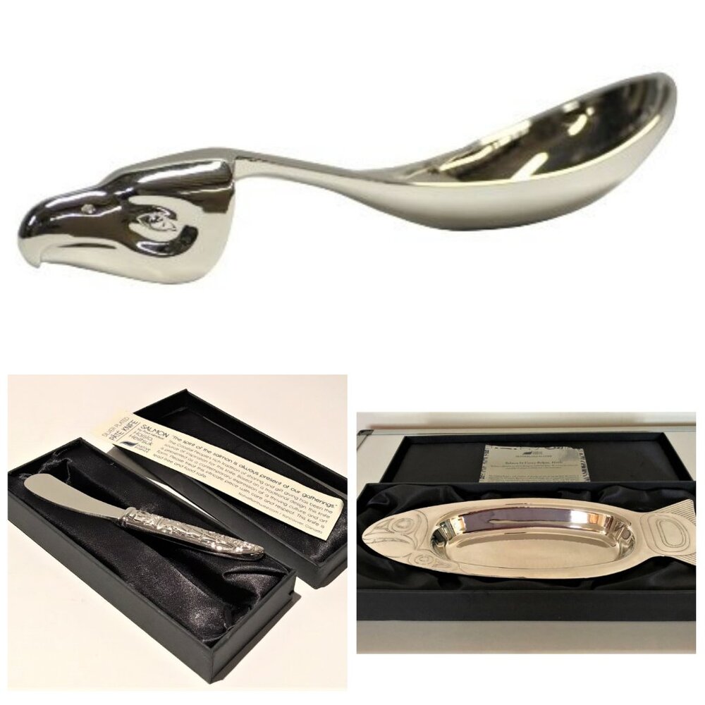 Collectible Lot 4pcs Luxury Boxed Native Essence Silverware Made in Canada